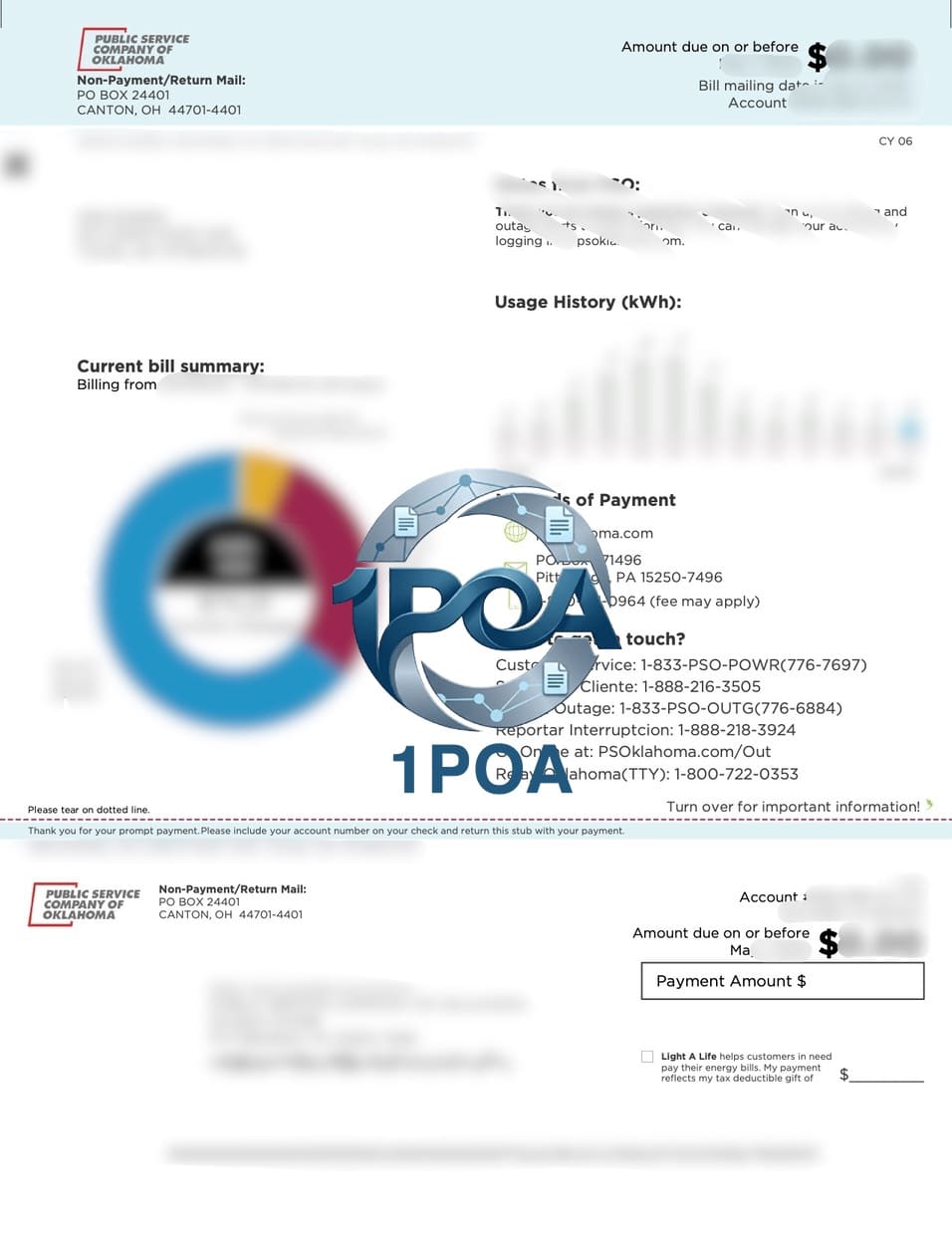 美国 俄克拉荷马州 Psoklahoma 电费账单 地址证明生成 Oklahoma, USA – Electricity Bill / Proof of Address Generator