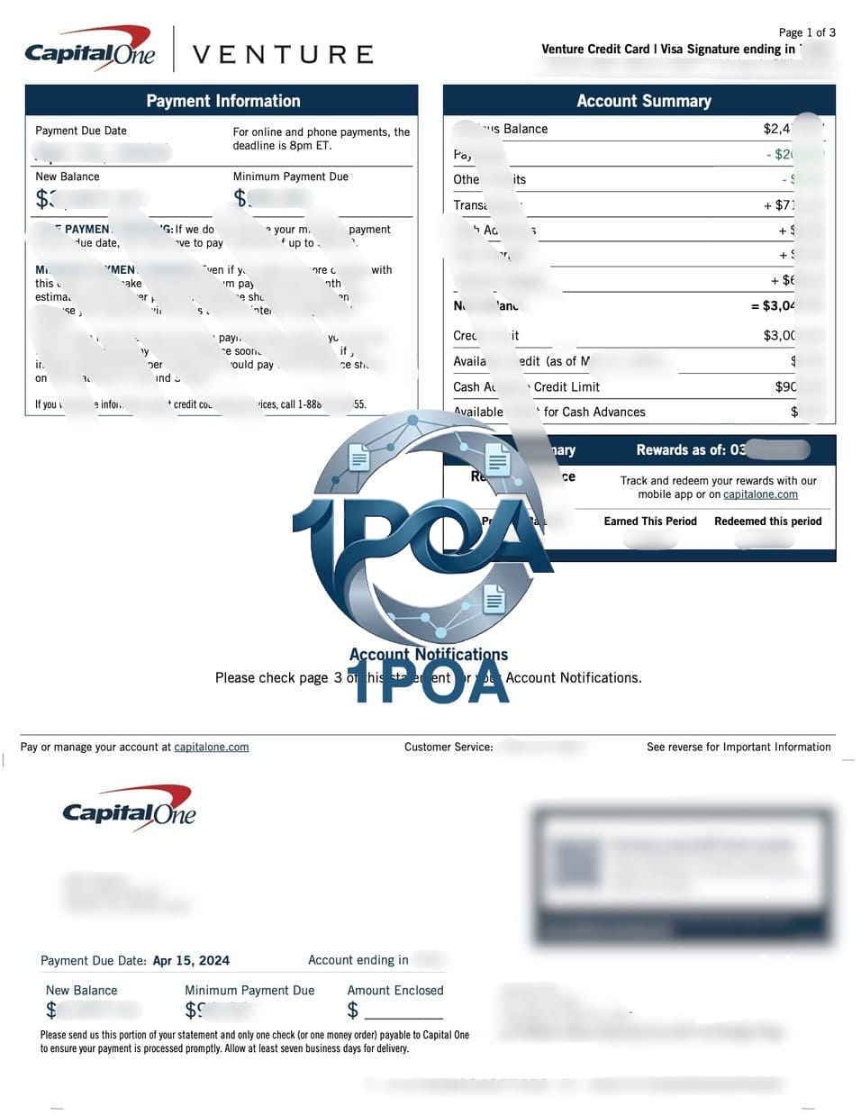 美国地址证明 Capital One Credit Card 第一资本银行 信用卡账单 地址证明生成器 Proof of Address Capital One Credit Card ​​Address Proof Generator